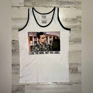 PRIDE TANK [Schitts Creek] NWT David I like wine not the label tank- Size XL